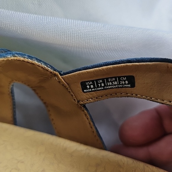 Revitalign Orthotic Suede Hook And Loop Sandal-Blue-Size 9B NEW-A687172 - Picture 2 of 8